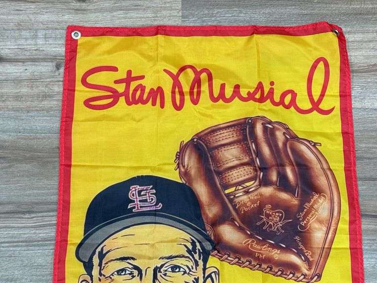 Rawlings Stan Musial Baseball Gloves Advertising Banner