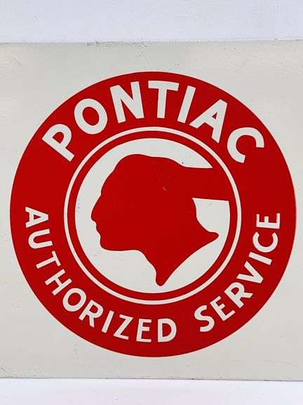 Pontiac Authorized Service Double Sided Metal Sign