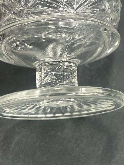 (Q) Hazel Atlas Big Top Peanut Butter Diamond And Fan Sherbet Glasses.