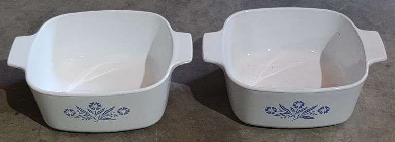 Vtg. Corning Ware Blue Cornflower Casserole Dishes