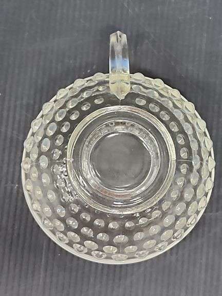 (Q) Anchor Hocking Moonstone Opalescent Hobnail Cups