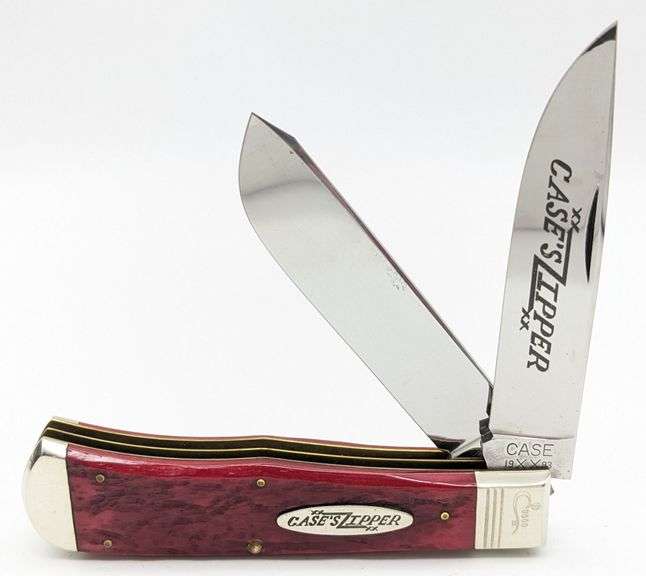 1993 Case XX Classic #0000 Red Banana Bone Zipper Trapper 6223