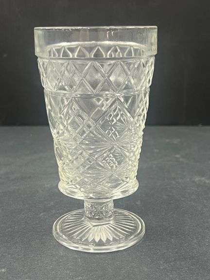 (Q) Hazel Atlas Big Top Peanut Butter Diamond And Fan Iced Tea Glasses.