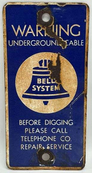 Vintage Porcelain Bell System Sign