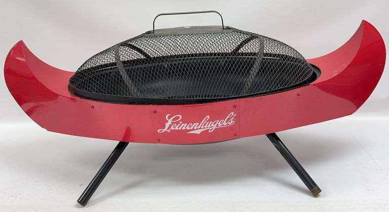 Leinenkugels Beer Canoe Shaped Metal Grill / Fire Pit