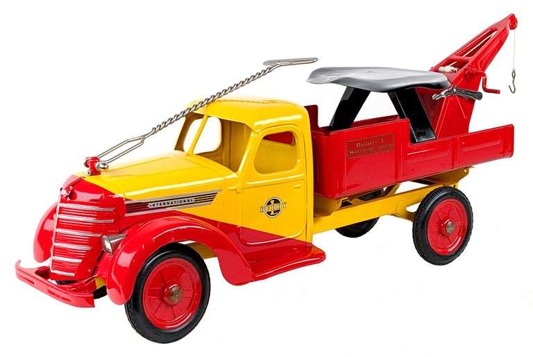Restored Buddy L International Wrecking Tow Truck