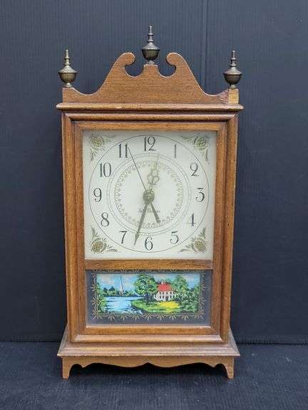 (Q) Seth Thomas Federal Style Mantle Clock, Lerner Desk Organizers And Picture Frames