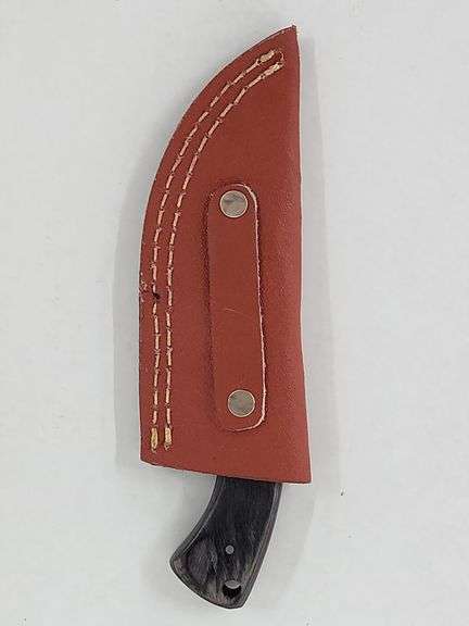(II)  Damascus Steel Hunting Knife With Sheath