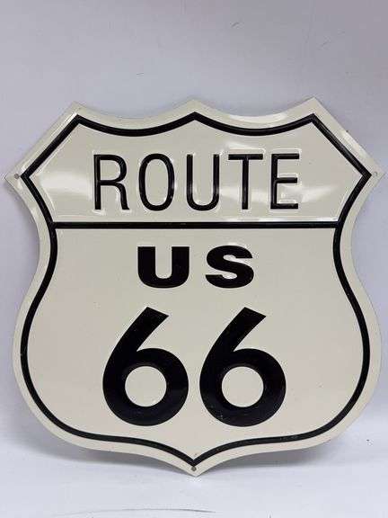 Route 66 Embossed Metal Sign