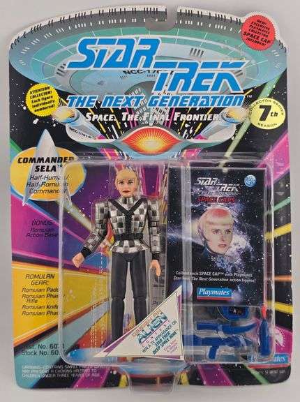 1993 Playmates Star Trek The Next Generation Commander Sela 4-1/2" Action Figure On Card