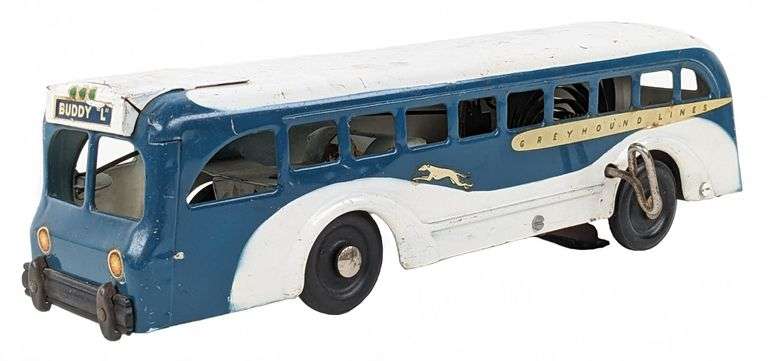 Original Buddy L Windup Greyhound Lines Bus