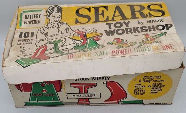 (GH)Vintage Marx Shop King Battery Powered Toy Workshop,