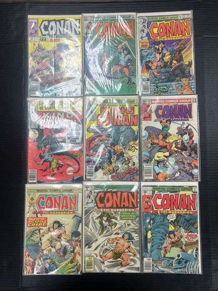 (J) Vintage Marvel Comics Conan The Barbarian And King Conan Comic Books.