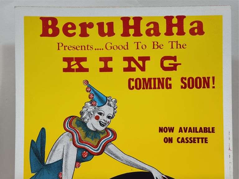 Vintage Beru HaHa Circus Card Stock Advertising Poster Sign