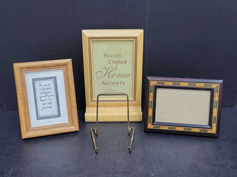 (Q) Seth Thomas Federal Style Mantle Clock, Lerner Desk Organizers And Picture Frames