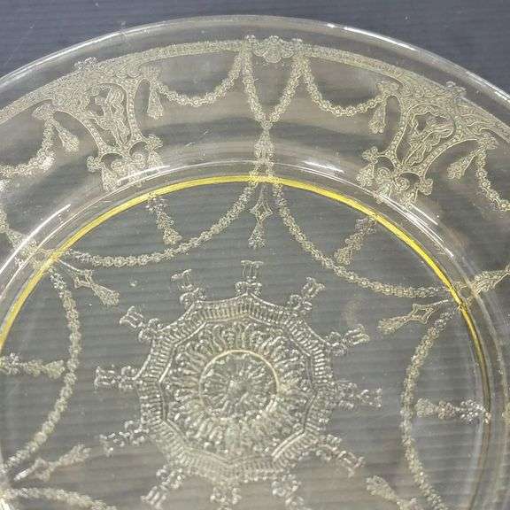 (Q) Yellow Depression Glass - Anchor Hocking Cameo Ballerina - Plates