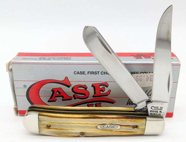 1993 Case XX Numeral Tang Stamp Second Cut Bone Mini Trapper SC6207 w/ Box