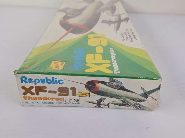 1975 Lindberg Republic XF-91 Thunderceptor Aircraft Model Kit - Sealed