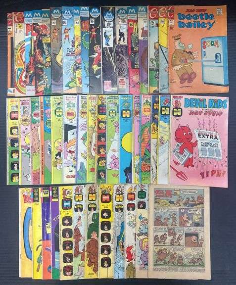 (J) 1960s & 1970s Harvey, Whitman, Modern, Charlton, And Gold Key Comic Books.