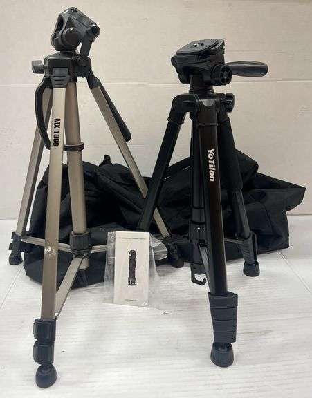 (J) OSN MX 1000 57” Tripod, And YoTion Professional Camera Tripod, With Travel Bags.