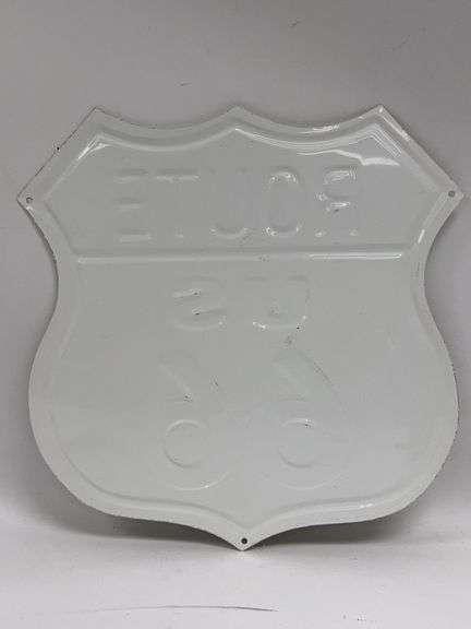 Route 66 Embossed Metal Sign
