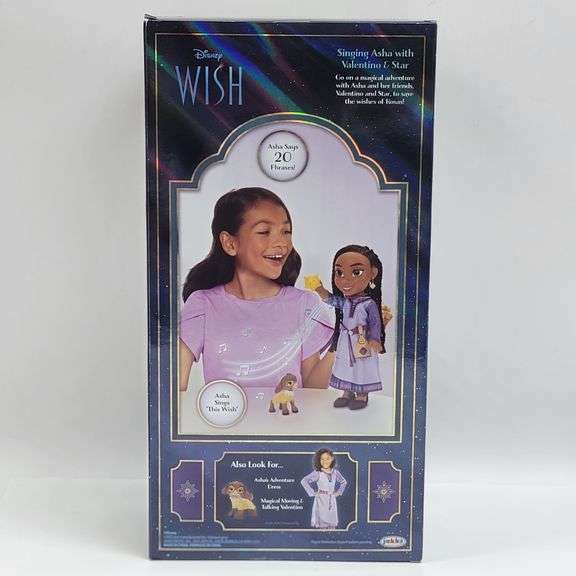2023 Jakks Disney Wish Singing Asha With Valentino & Star 14" Figure NIB