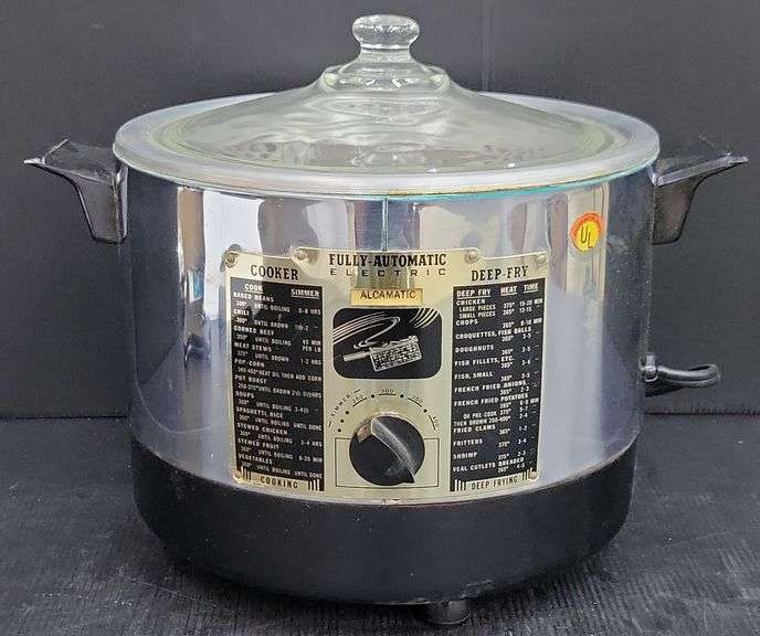 (Q) Vintage Fully-Automatic Electric Slow Cooker Deep Fryer