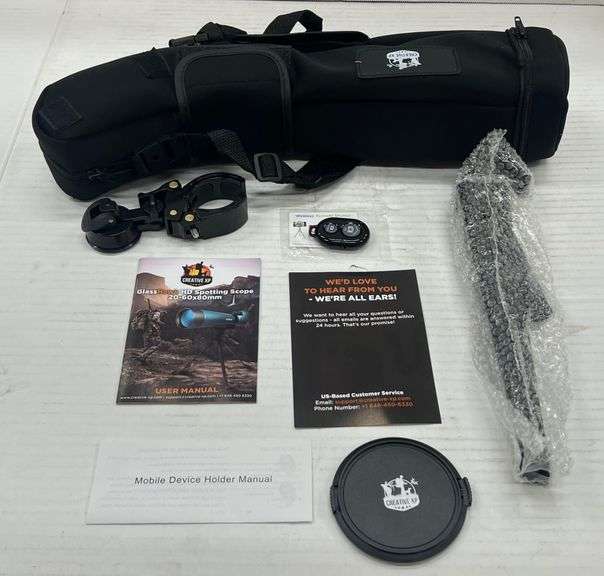 (J) Creative XP GlassHawk ED 20-60x80 HD Spotting Scope.