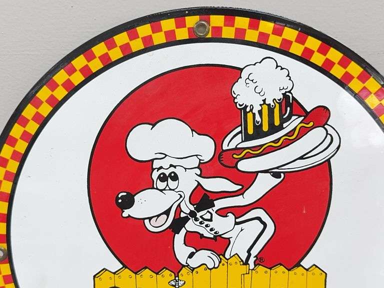 Dog N Suds Root Beer Porcelain Sign