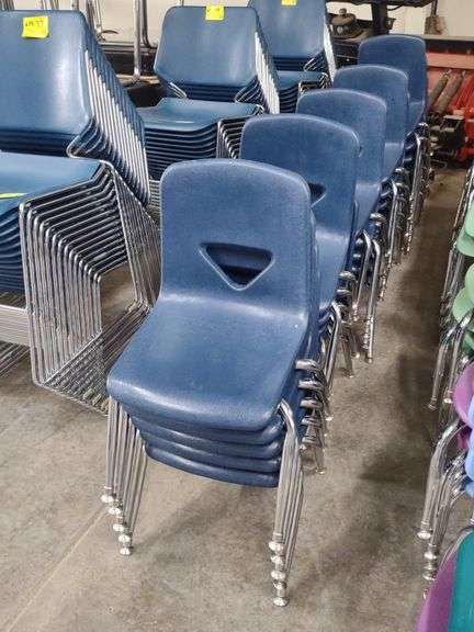 Blue Stackable School Chairs
