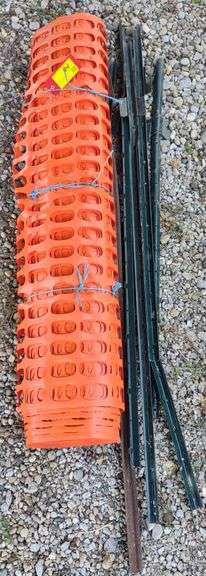 Roll of Safety Fencing & Metal Posts