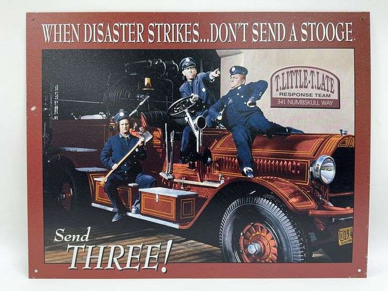 The Three Stooges Metal Sign