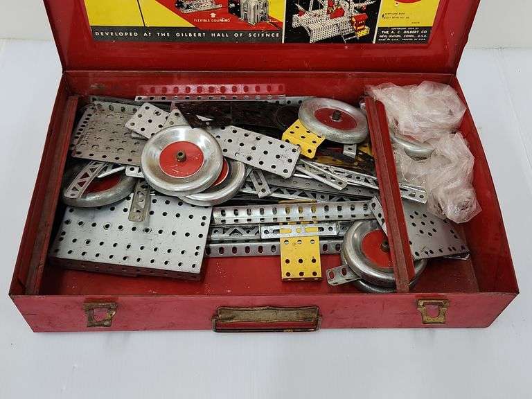 (AS) Vintage Erector Toy Crane Sets