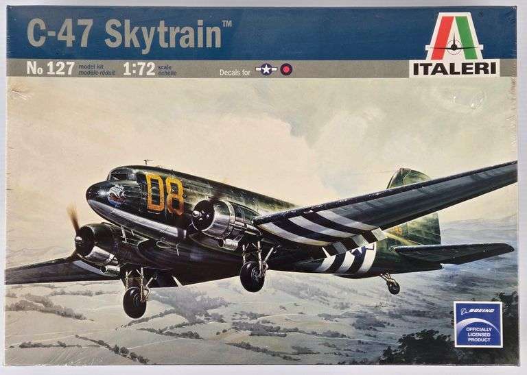 1/72 Scale Italeri C-47 Skytrain Aircraft Model Kit - Sealed