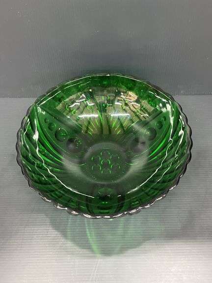 (Q) Anchor Hocking Emerald Green Glass Bowls