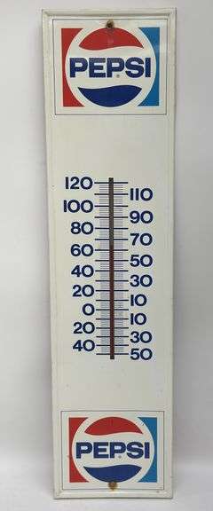 Vintage Pepsi Metal Thermometer