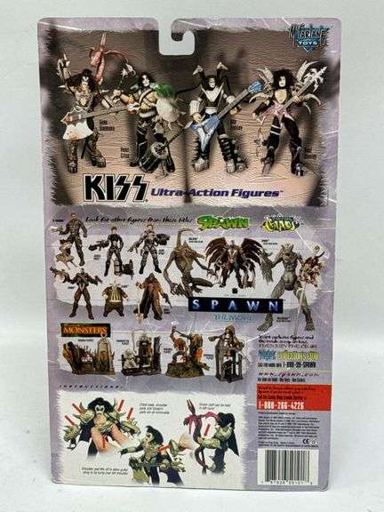 Kiss Gene Simmons Autographed McFarlane Action Figure On Blister Card w/ Signed Card