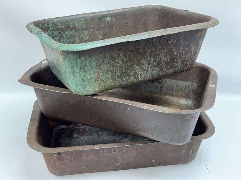 Lot Of 3 H.D.M. Co. Industrial Factory Bins / Harley Davidson