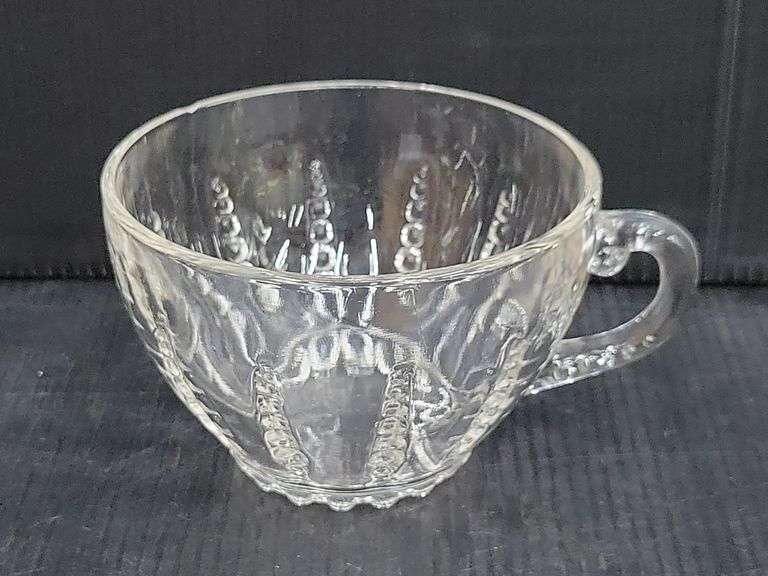 (Q) Vintage Federal Glass Columbia Depression Glass Cups