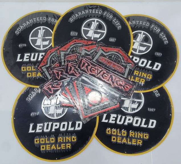 (AS) Redfield & Leupold Metal Advertising Signs