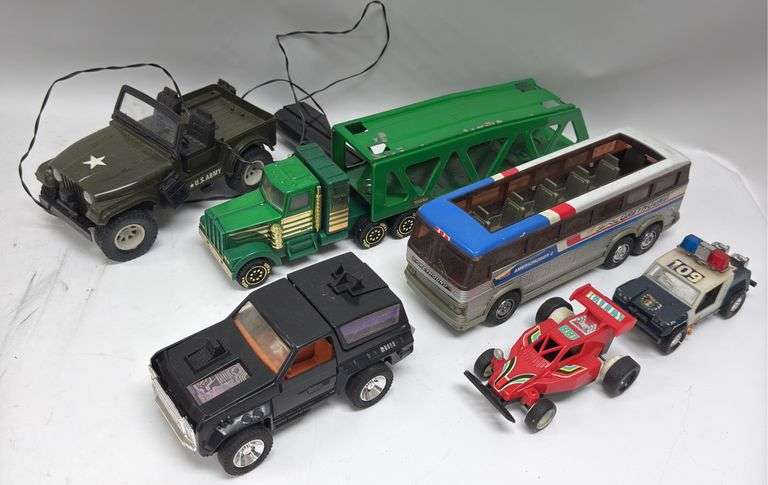 Lot Of Vintage Toy Trucks & More
