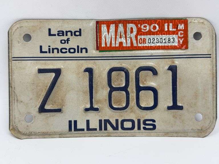 Illinois Motorcycle License Plate