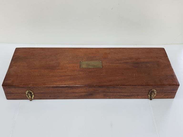 (AS) Leather Rifle Case And Wooden Gun Case