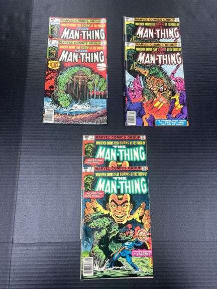 (J) Marvel Comics The Man-Thing Comic Books, 10 In Total.