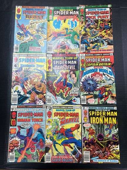 (J) Marvel Comics Marvel Team-Up Comic Books Featuring Spider-Man.