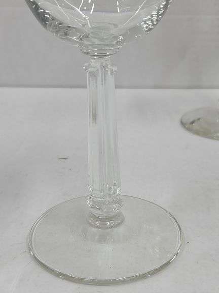 (Q) 9 Libbey Silver Leaf MCM Wine Glasses