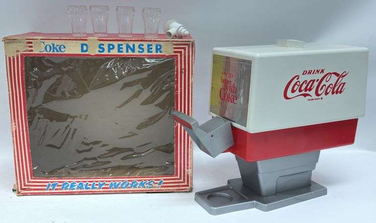 Vintage Coca-Cola Soda Dispenser Toy In Original Box