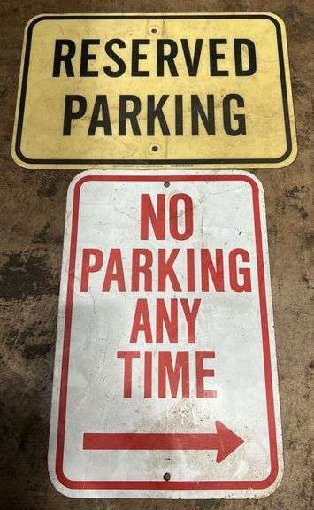 (GH) No Parking And Reserved Parking Signs