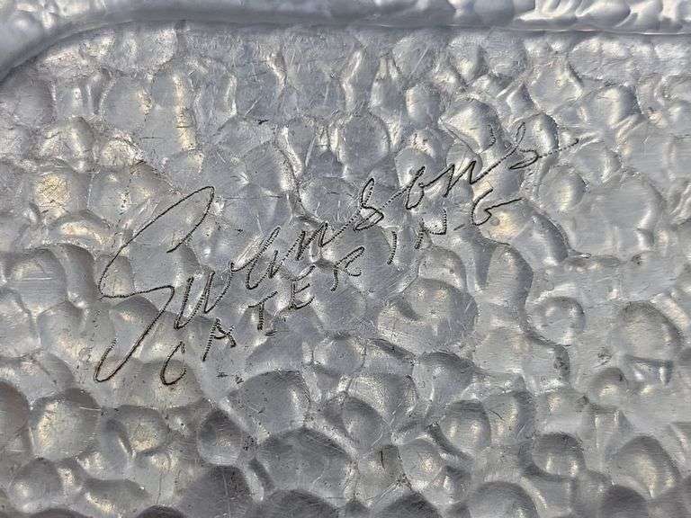 (Q) Hammered Aluminum Serving Trays By West Bend And Swanson's Catering