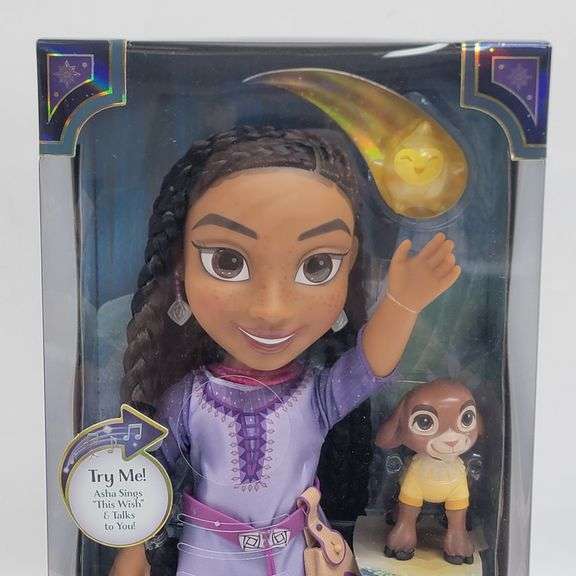 2023 Jakks Disney Wish Singing Asha With Valentino & Star 14" Figure NIB